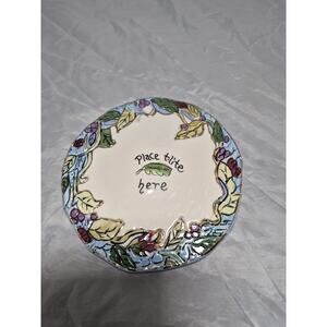 💥 Blue Sky ClayWorks 2003 Christmas Angel of Light Round Under Plate A6 Heather